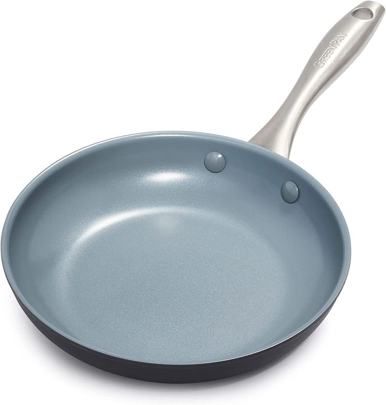 Photo 1 of *BRAND NEW* GreenPan Lima Hard Anodized Healthy Ceramic Nonstick 8" Frying Pan Skillet, PFAS-Free, Oven Safe, Gray
