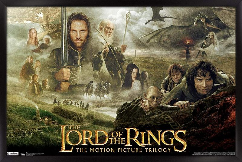 Photo 1 of *DAMAGED* Trends International Lord of The Rings: The Motion Picture Trilogy Wall Poster, Framed Version
