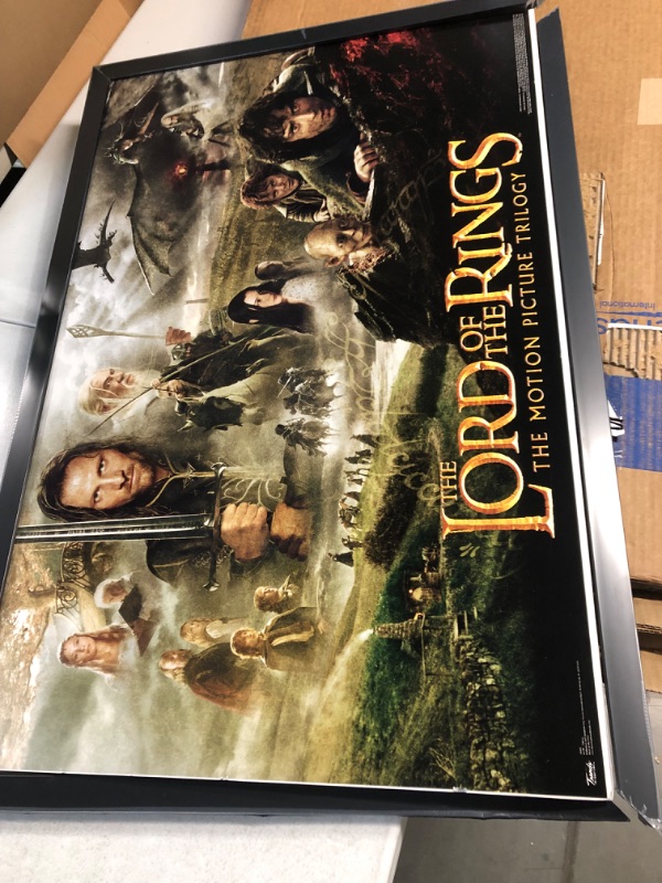 Photo 1 of *DAMAGED* Trends International Lord of The Rings: The Motion Picture Trilogy Wall Poster, Framed Version
