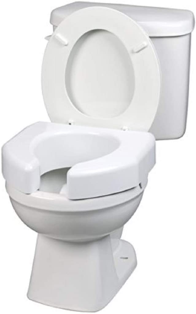 Photo 1 of **SEE INFO** Ableware Basic Open Front Elevated Toilet Seat, White