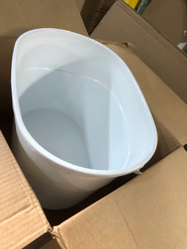 Photo 2 of **USED** MISSING PARTS**  USA Top Entry Cat Litter Box with Cat Litter Scoop Oval - White/Beige