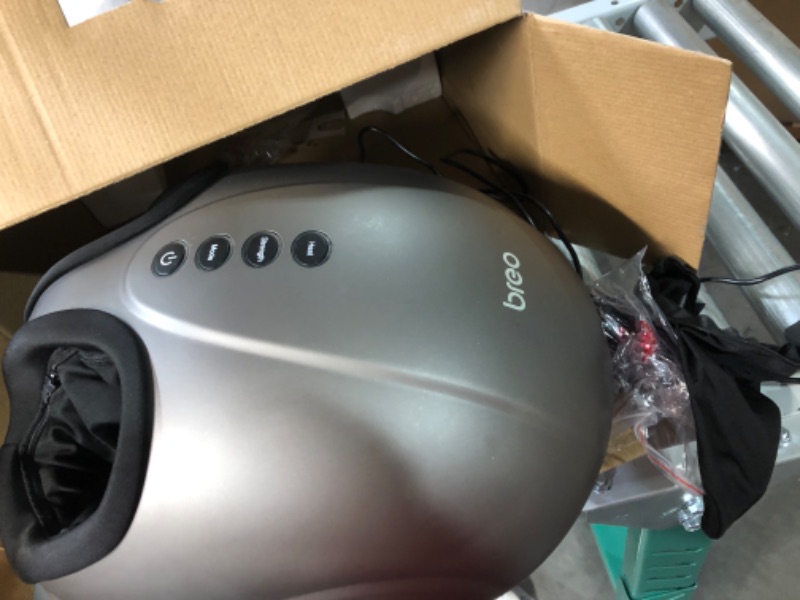 Photo 1 of Breo Foot Massager Machine with Heat, Shiatsu Deep Tissue Kneading, Rolling Massage for Relief, Fits Feet Up to Men Size 12 1 Count (Pack of 1)