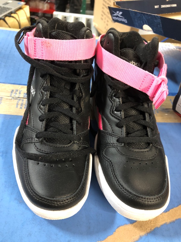 Photo 2 of (See Notes) Reebok Women's BB4500 Hi High Top Basketball Shoe, Black/White/True Pink, 5.5