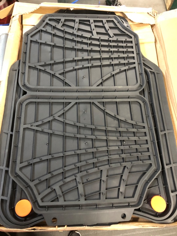 Photo 2 of Armor All 78840ZN 4-Piece Black Rubber All-Season Trim-to-Fit Floor Mats