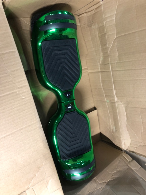 Photo 3 of **SEE NOTES** HOVERSTAR All-New HS2.0 Hoverboard All-Terrain Two-Wheel Self Balancing Flash Wheel Electric Scooter with Wireless Bluetooth Speaker Chrome Green