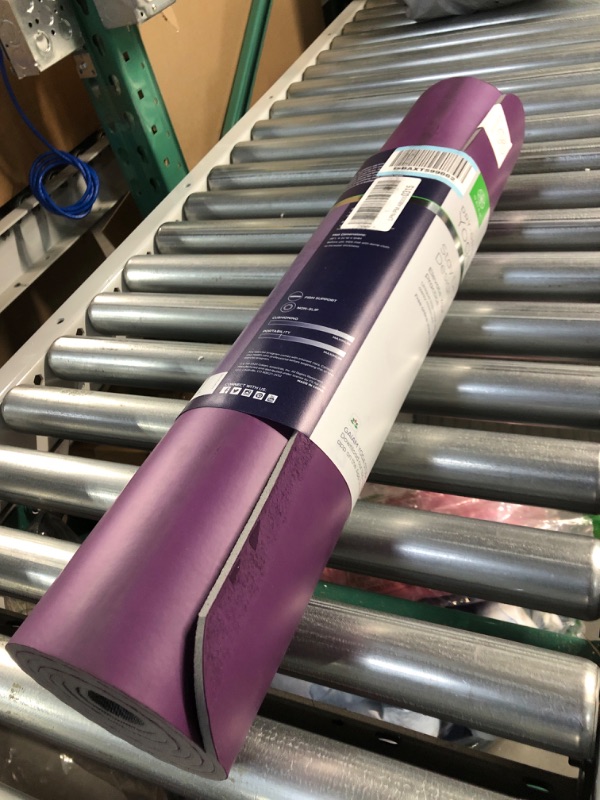 Photo 3 of **SEE NOTES** Gaiam Yoga Mat - Premium 5mm Dry-Grip Thick Non Slip Exercise & Fitness Mat for Hot Yoga, Pilates & Floor Workouts (68" or 78"L x 24" or 26"W x 5mm) Purple