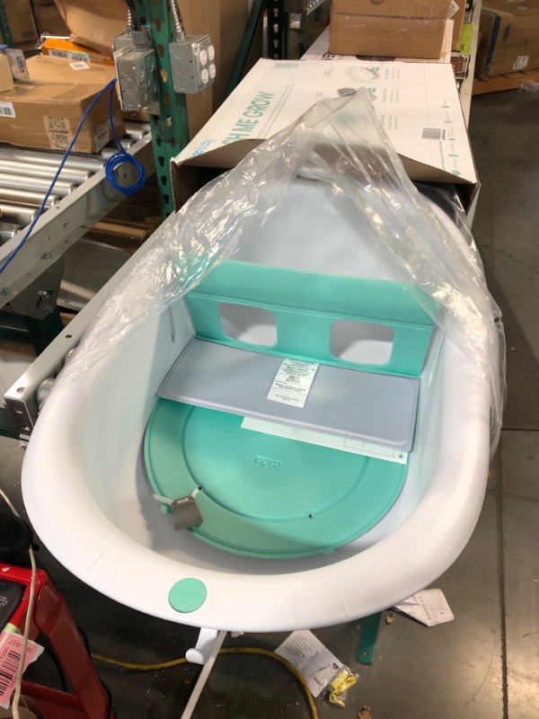 Photo 2 of 4-in-1 Grow-with-Me Bath Tub by Frida Baby Transforms Infant Bathtub to Toddler Bath Seat with Backrest for Assisted Sitting in Tub