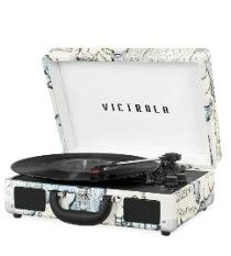 Photo 1 of Victrola Vintage 3-Speed Bluetooth Portable Suitcase Record Player & Vintage 3-Speed Bluetooth Portable Suitcase Record Player with Built-in Speakers | Upgraded Turntable Audio Sound