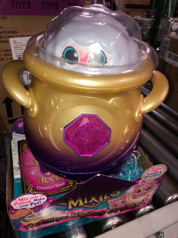 Photo 2 of  Magical Misting Cauldron with Interactive 8 inch Pink Plush Toy and 50+ Sounds and Reactions