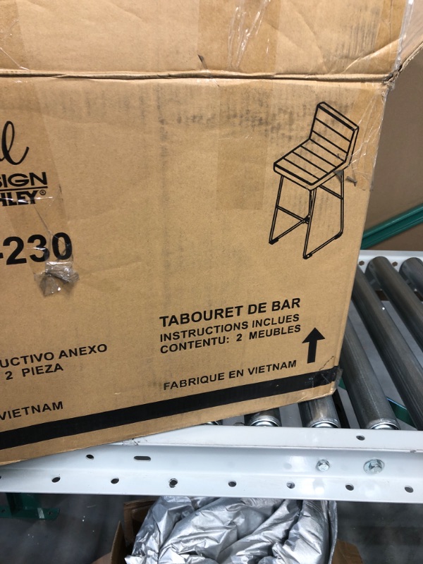 Photo 1 of 2pc set gray bar stools