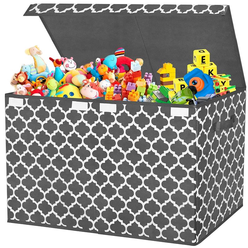 Photo 1 of (READ NOTES) Toy Box for Boys,Girls,Kids - Large Toy Chest Organizers and Storage Boxes 24.5"x13"x16" (Beige) Biege