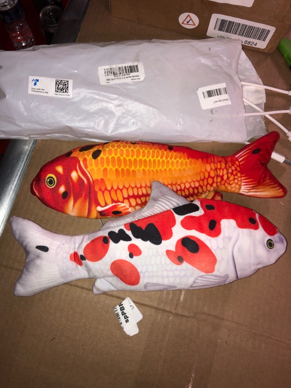 Photo 2 of TOOGE 2 Pack 11" Floppy Fish Cat Toys with SilverVine 11 x 5 x 1.5 inches; 8.47 Ounces