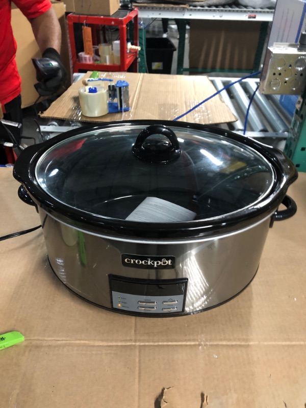 Photo 2 of (READ NOTES) Crock-Pot Digital Slow Cooker - 8 qt - Black Stainless 9.5"D x 15.4"W x 15.3"H
