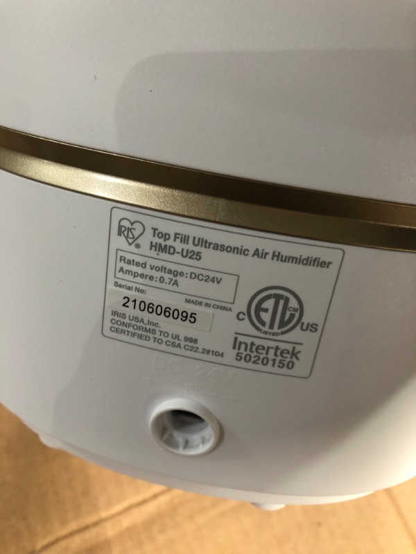 Photo 3 of (READ NOTES) IRIS USA WOOZOO Ultrasonic Humidifier - Cool Mist 3L Water Tank 7.09"D x 7.5"W x 14.6"H
