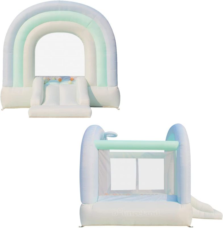 Photo 3 of Bounceland Daydreamer Mist Bounce House, 8.9 ft L x 7.2 ft W x 6.7 ft H, UL Blower Included, 30 Pastel Plastic Balls