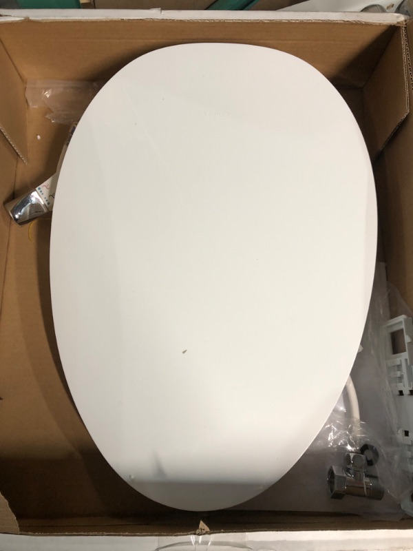 Photo 2 of (READ NOTES) Purewash Elongated Manual Bidet Toilet Seat With Polished Chrome Handle 19.94"L x 17"W
