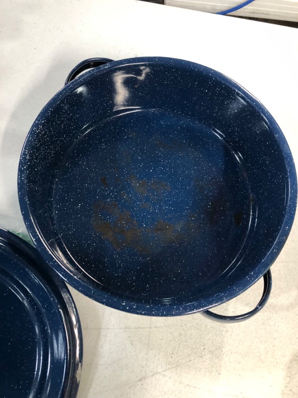 Photo 2 of Alpine Cuisine Enamel Steel Dark Blue Speckle Dutch Oven 5.3 Quart - Non-Stick Coating Dutch Oven Pot with Lid & Eco-Friendly Carrying Handles, Multi-Purpose Cookware Pot for Baking, Roasting