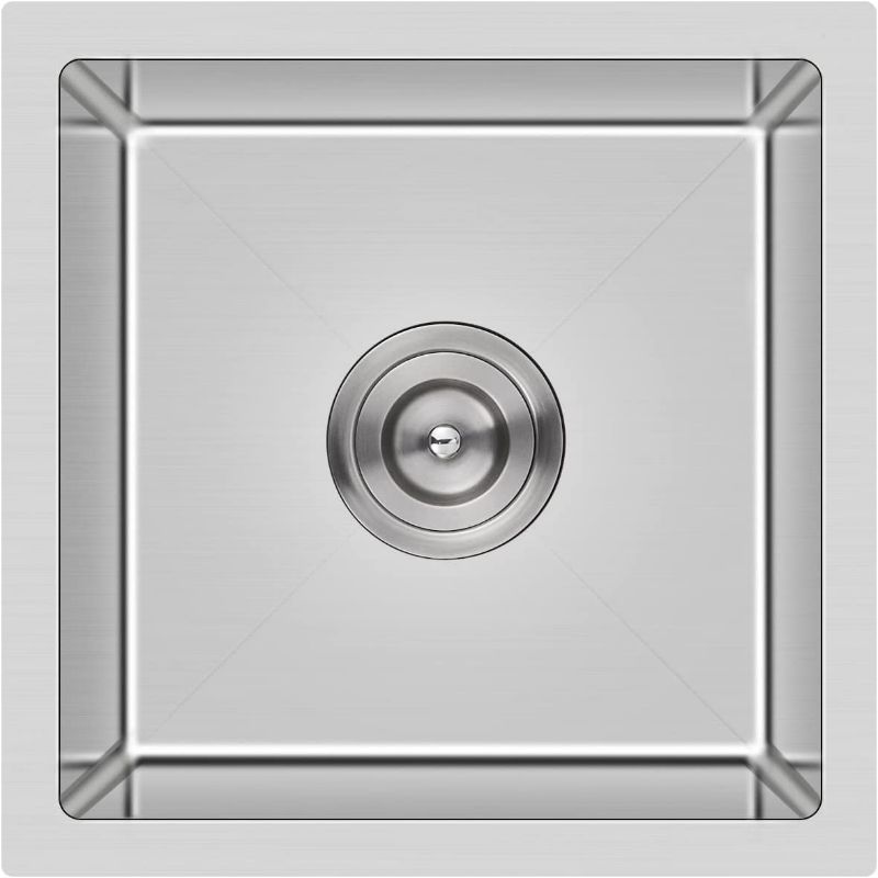 Photo 1 of 15 inch Bar Sink, 15 x 15 inch Undermount Bar or Prep Kitchen Sink, - stainless steel