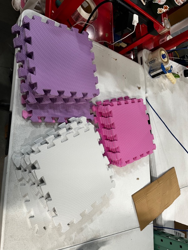 Photo 2 of  EVA Rubber 18 Tiles Interlocking Puzzle Foam Floor Mats 