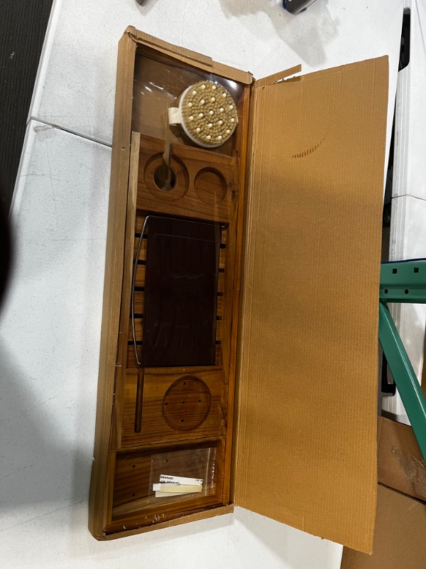 Photo 1 of  Expandable Wooden Bath Tray for Tub 