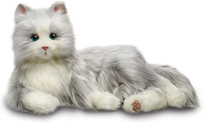 Photo 1 of **USED** Joy for All - Silver Cat with White Mitts - Interactive Companion Pets - Realistic & Lifelike