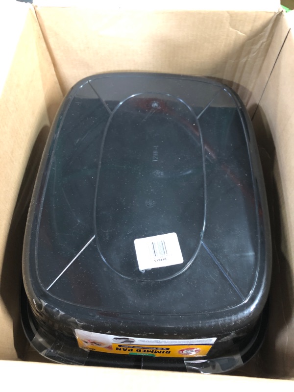 Photo 1 of Arm & Hammer Rimmed Wave Cat Litter Pan - Large Litter Box with Low Entry for Easy Access s