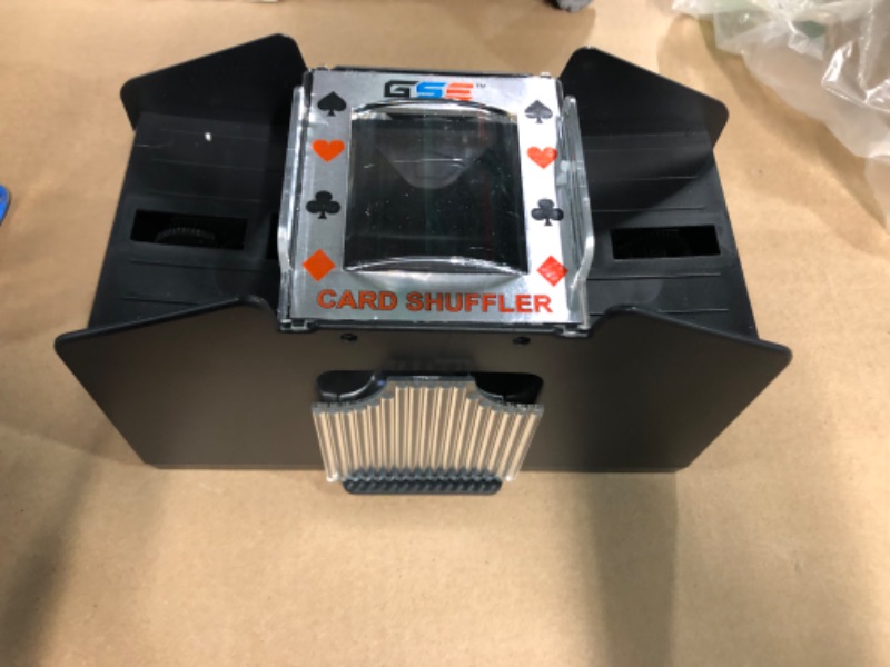 Photo 3 of Casino 4-Deck Automatic Card Shuffler, Battery-Operated Electric Shuffler: 1-4 Deck Card Shuffler