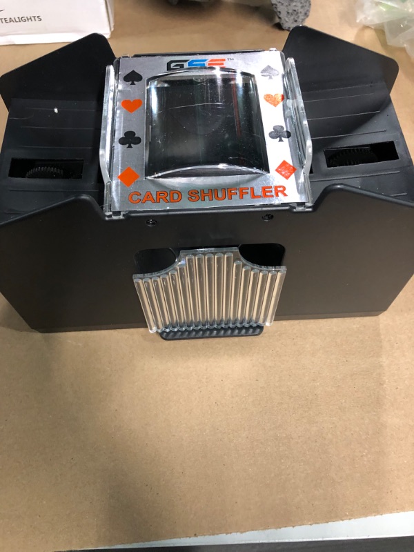 Photo 2 of Casino 4-Deck Automatic Card Shuffler, Battery-Operated Electric Shuffler: 1-4 Deck Card Shuffler