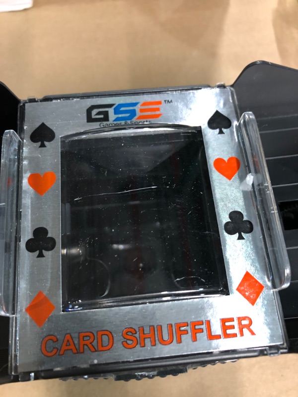 Photo 4 of Casino 4-Deck Automatic Card Shuffler, Battery-Operated Electric Shuffler: 1-4 Deck Card Shuffler