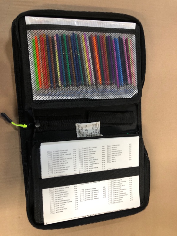 Photo 5 of **Gel Pens for Adult Coloring Books, 160 Pack Artist Colored Gel Pen with 40% More Ink, Black Case.