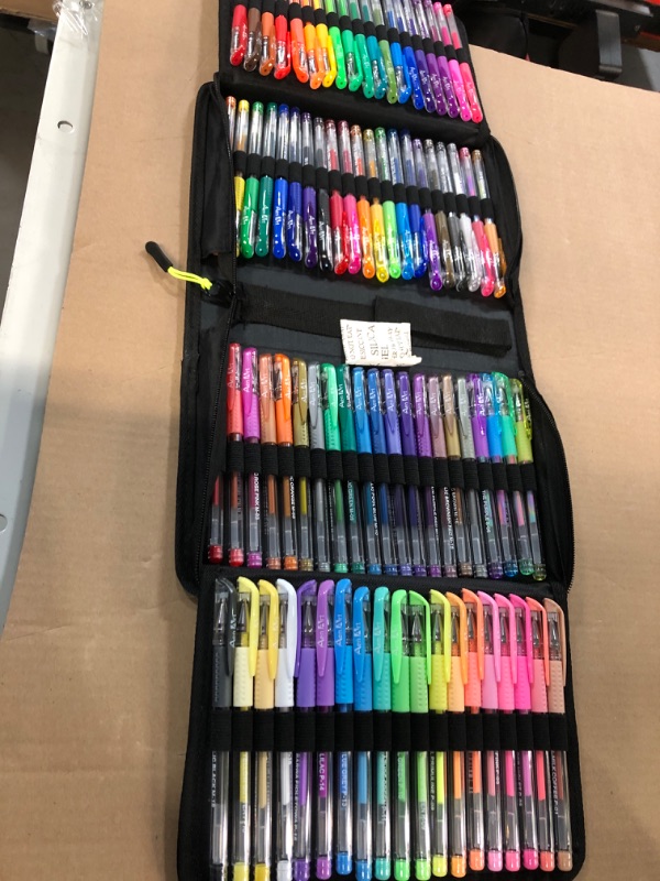 Photo 4 of **Gel Pens for Adult Coloring Books, 160 Pack Artist Colored Gel Pen with 40% More Ink, Black Case.