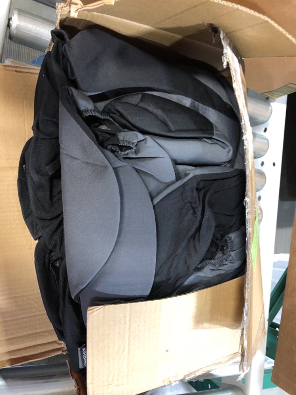 Photo 2 of BDK PolyPro Car Seat Covers Full Set in Charcoal on Black Charcoal Gray