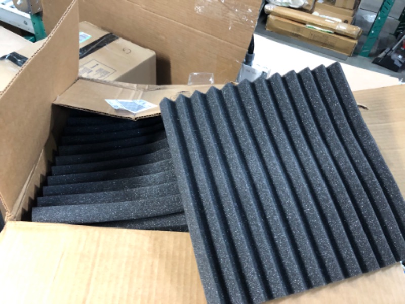 Photo 2 of 52 Pack Acoustic Panels 1 X 12 X 12 Inches - Acoustic Foam - Soundproof Wedges - Charcoal