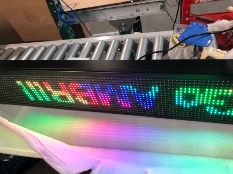 Photo 2 of LED Display with WiFi+USB, P10 RGB color sign 40" x 8" With High Resolution