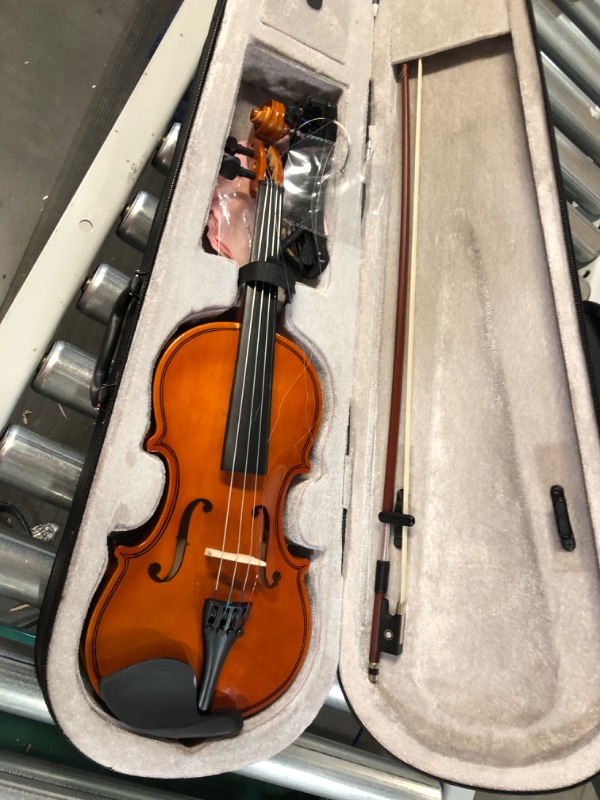 Photo 3 of **MINOR STRING DAMAGE*
Violin 4/4 Full Size Set, MIRIO Acoustic Fiddle for Beginners Adults Solid Spruce Wood Violin 