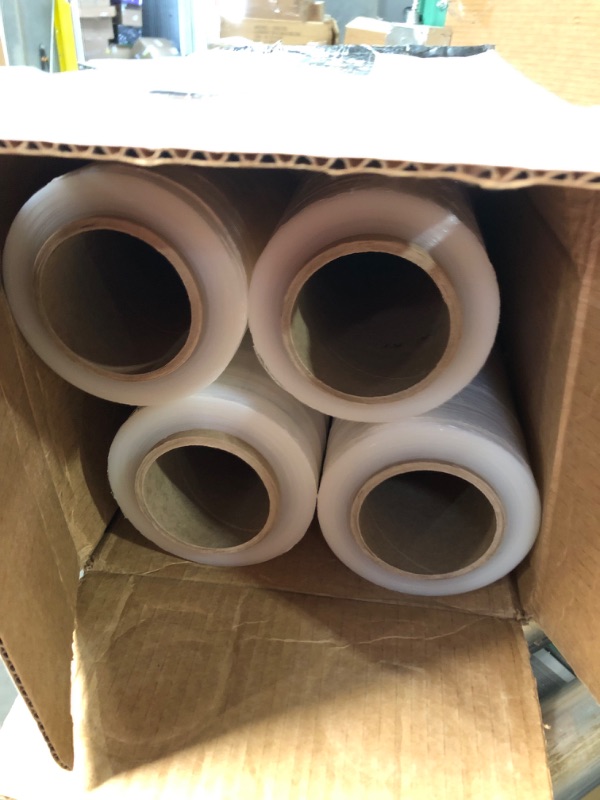 Photo 2 of PackageZoom 4 Rolls 18" x 1500 Ft Stretch Wrap Heavy Duty, Industrial Strength Shrink Wrap, 55 Gauge