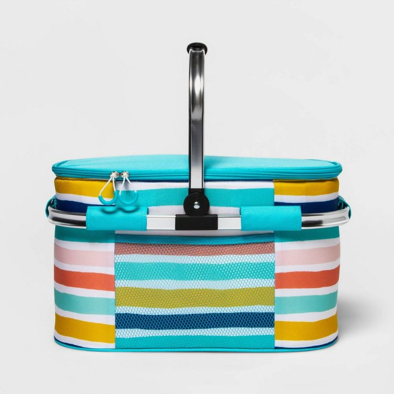 Photo 1 of 13.5qt Picnic Cooler Stripe - Sun Squad