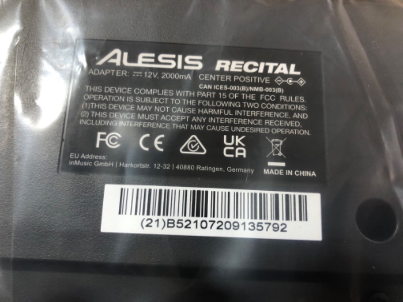 Photo 3 of Alesis Recital – 88 Key Digital Piano Keyboard with Semi Weighted Keys