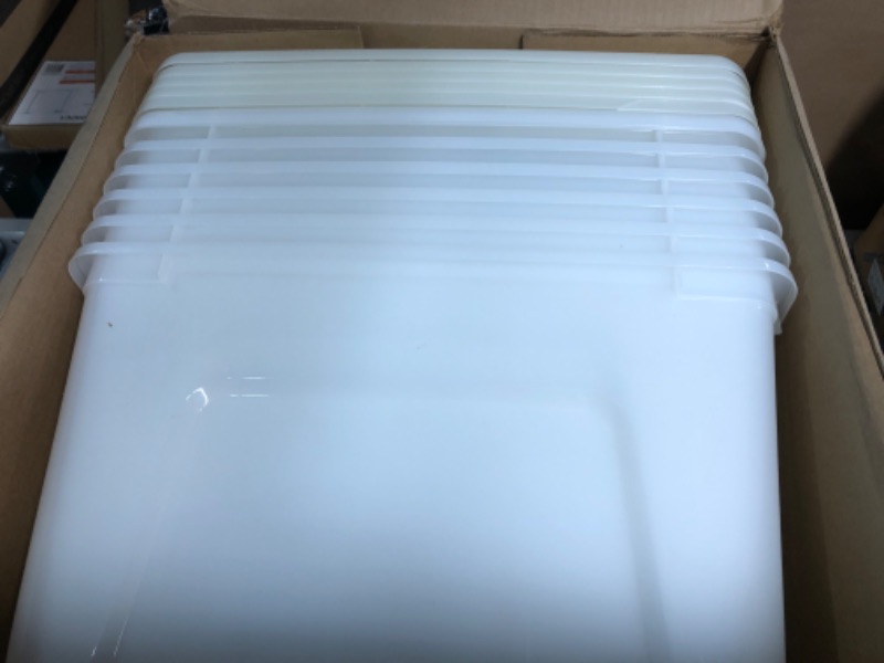 Photo 2 of [DAMAGE] IRIS USA 53 Qt. Plastic Storage Bin - 6 Pack