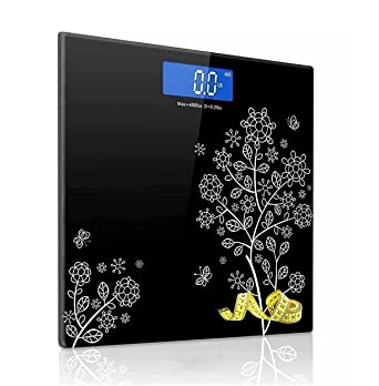 Photo 1 of [DAMAGE] Digital Personal Bathroom Scale - Floral Print