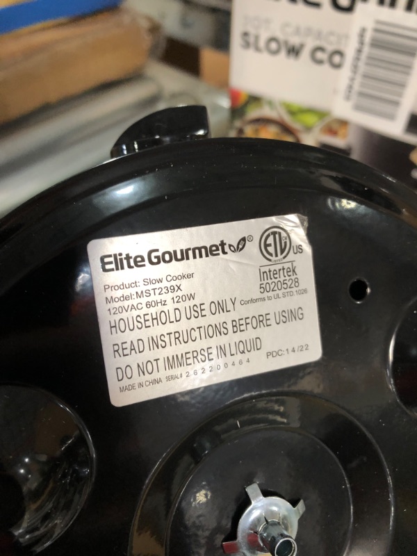 Photo 3 of [USED] Elite Gourmet Electric Round Slow Cooker 2QT