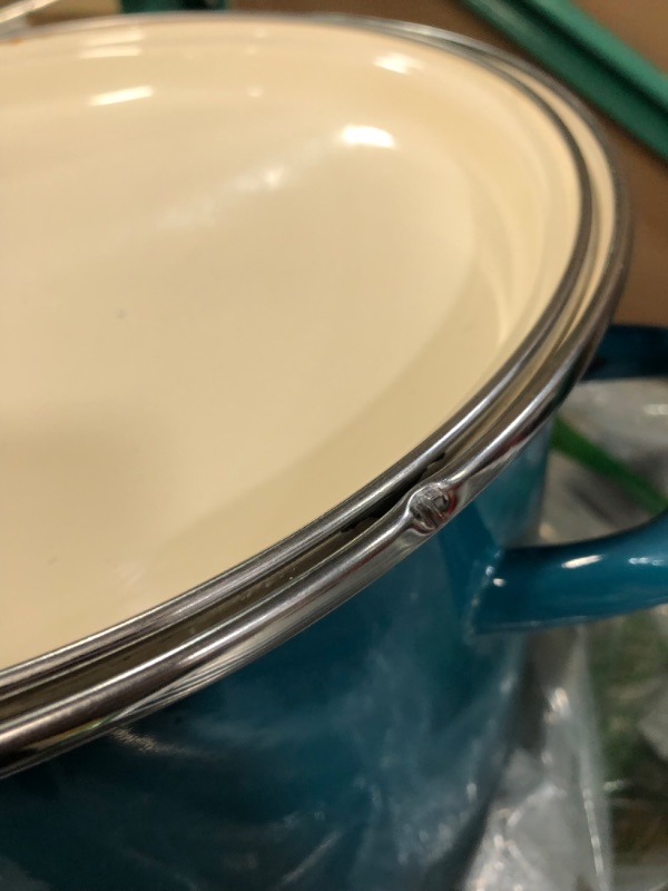 Photo 4 of [USED] Rachael Ray 12 Quart, Marine Blue Stock Pot