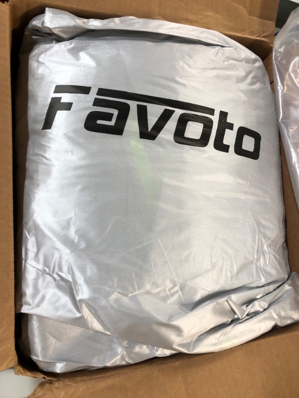 Photo 2 of Favoto Full Car Cover Sedan Cover Universal Fit 167-185 Inch 5 Layer Heavy Duty Sun Protection Waterproof Dustproof Snowproof Windproof Scratch Resistant with Storage Bag Sedan Cover Silver 167-185 Inches Sedan