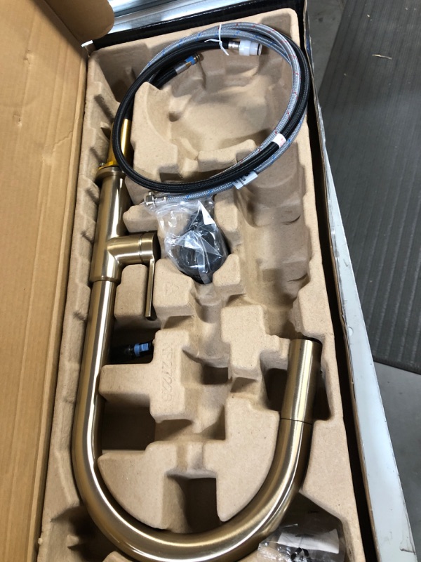 Photo 1 of **SEE NOTES**
Kraus KPF-2820SFACB Oletto Single Handle Pull-Down Kitchen Faucet, 17 Inch, Antique Champagne Bronze Faucet Antique Champagne Bronze 17 Inch