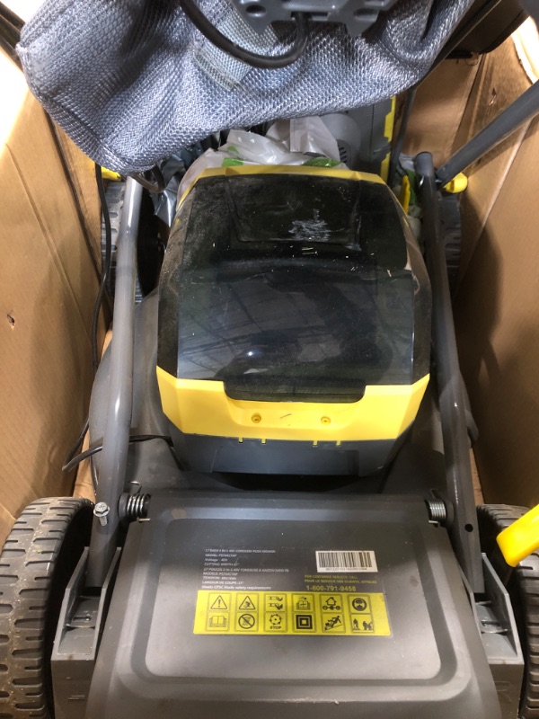 Photo 3 of (READ NOTES) PowerSmart Cordless Lawn Mower 17 Inch 3-in-1 with 40V 4.0Ah Lithium-ion Battery and Charger 17" Mower(4.0Ah)