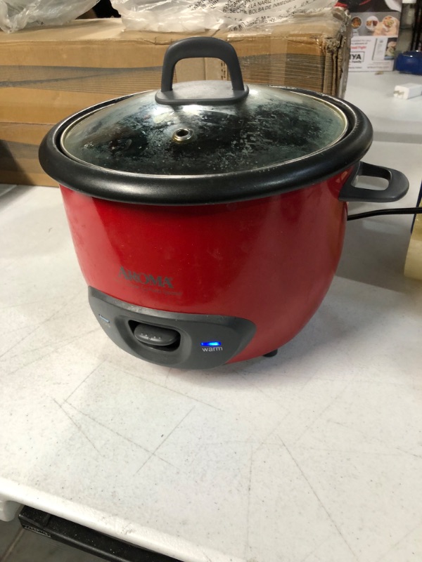 Photo 3 of **USED** Aroma Housewares ARC-360-NGP 20-Cup Pot-Style Rice Cooker & Food Steamer, red 