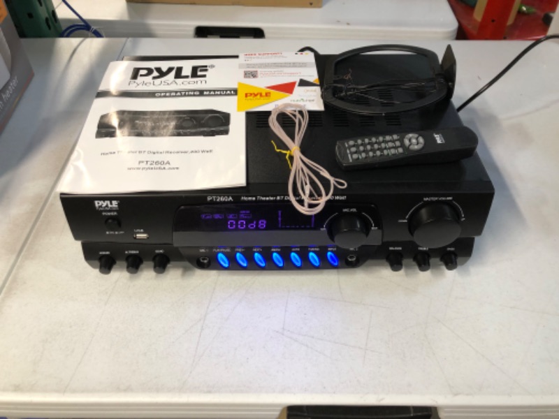 Photo 2 of Pyle 200W Home Audio Power Amplifier PT260A , Black , 17 inches