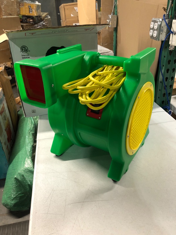 Photo 4 of **PARTS ONLY**B-AIR Kodiak 1.5 HP ETL Bounce House Blower, Green