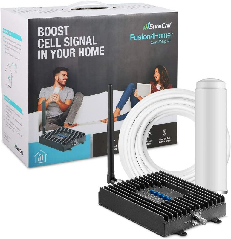 Photo 1 of SureCall Fusion4Home Omni/Whip  Cell Phone Signal Booster  7.9 x 5 x 1.2 inches
