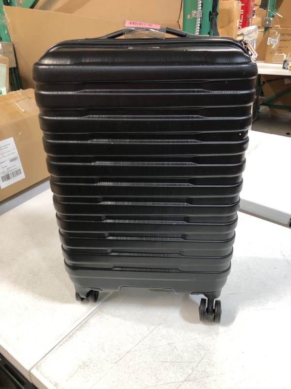 Photo 1 of *USED* U.S. Traveler Boren Hardside Rugged Travel Suitcase Carry-on 22-Inch USB Port Black